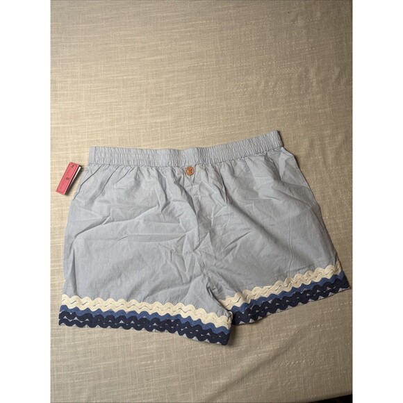 Simply Southern Lightweight Summer Shorts Blue Ricrac Women's Sz XL‎ -  NEW - Picture 8 of 10